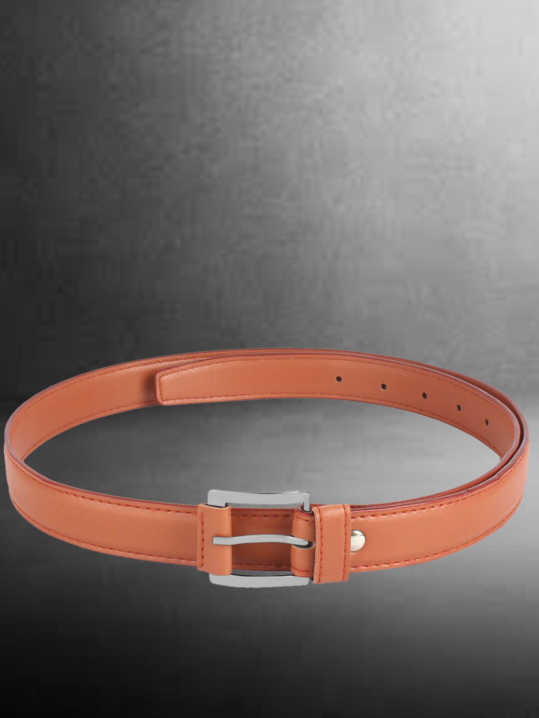 

DressBerry Women Tan Slim Tang Closure Belt