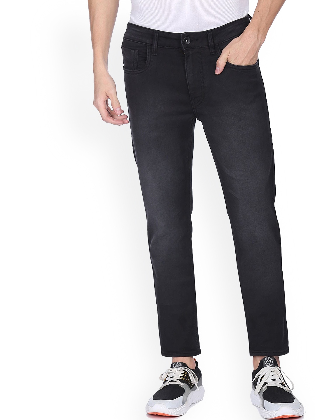 

Flying Machine Men Black Slim Fit Mid Rise Light Fade Jeans