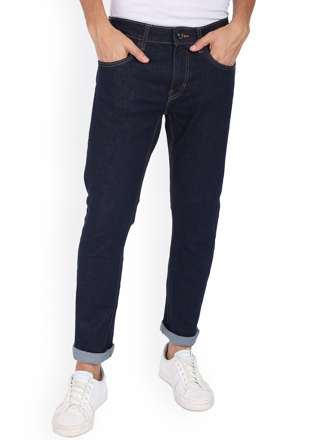 

Flying Machine Men Tapered Fit Mid Rise Jeans, Blue