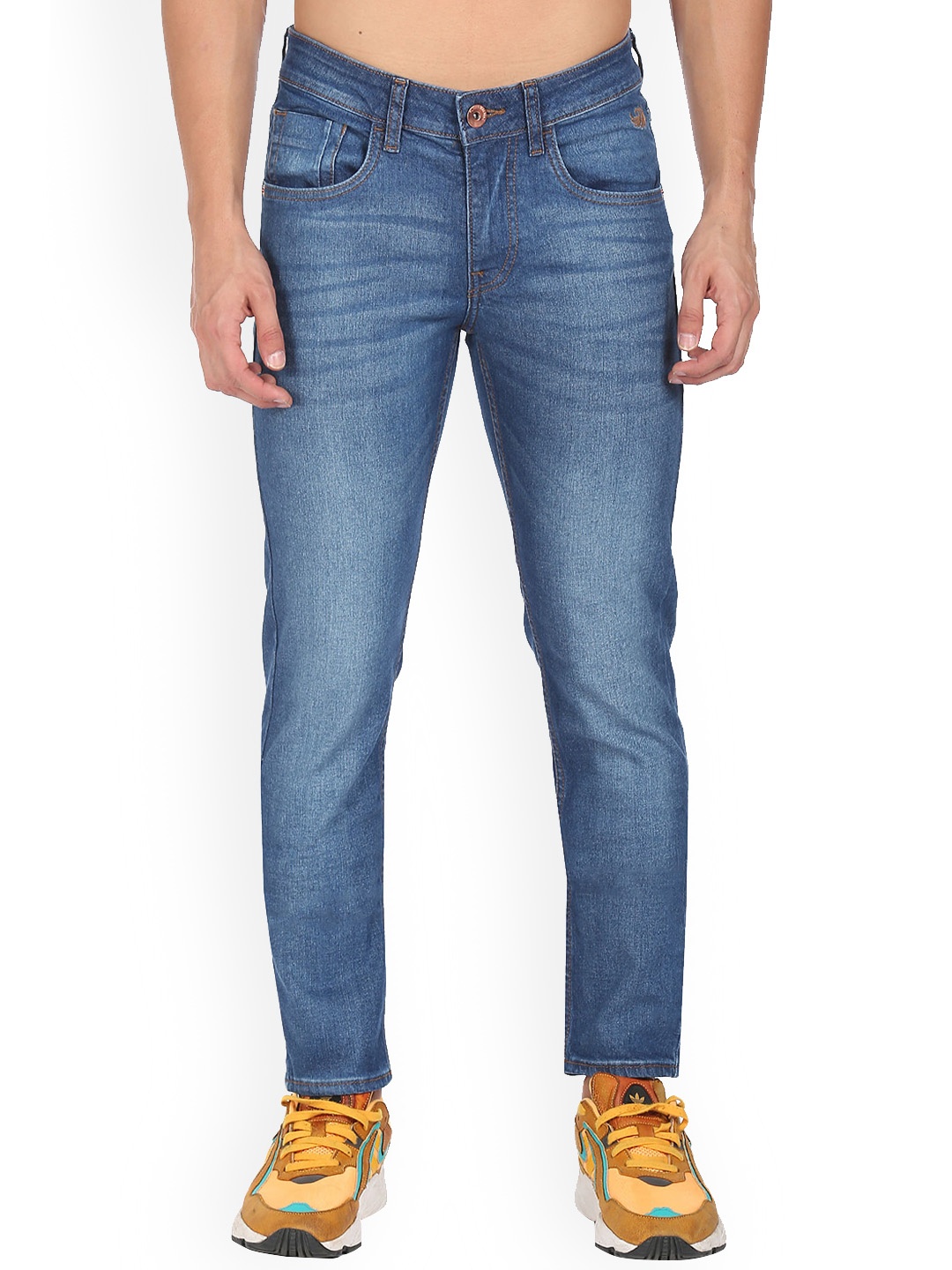 

Flying Machine Men Skinny Fit Clean Look Light Fade Stretchable Jeans, Blue