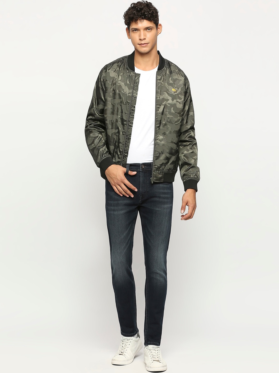 

BEAT LONDON by PEPE JEANS Camouflage Printed Stand Collar Sweatshirt, Olive