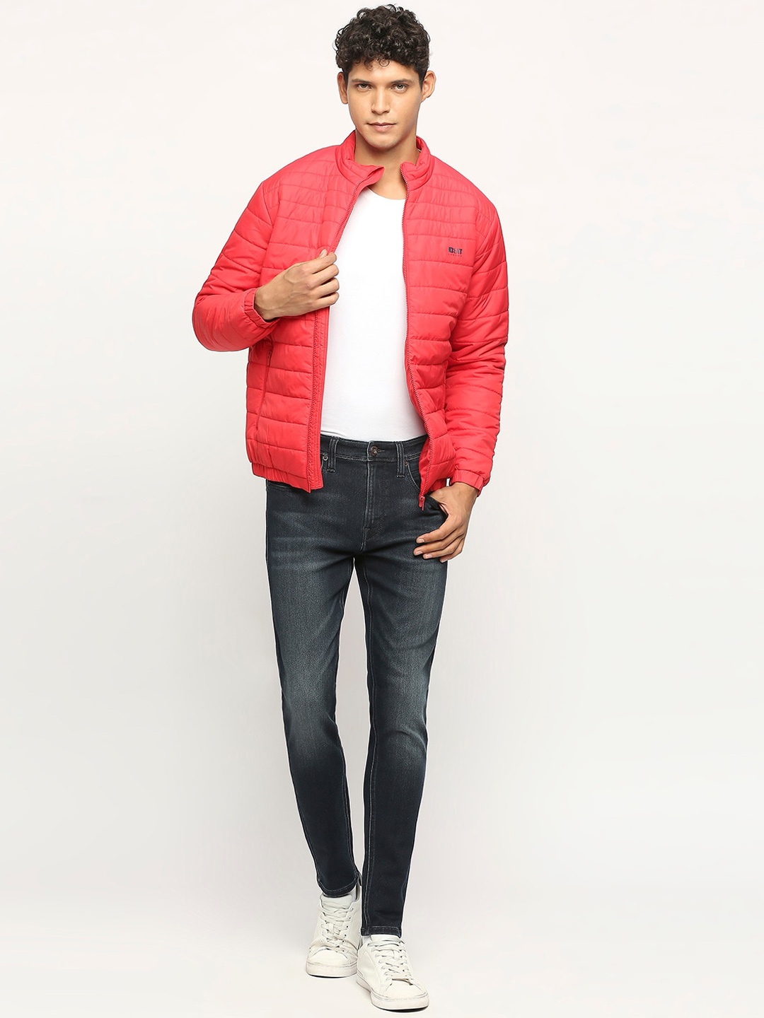 

BEAT LONDON by PEPE JEANS Mock Collar Padded Jacket, Red