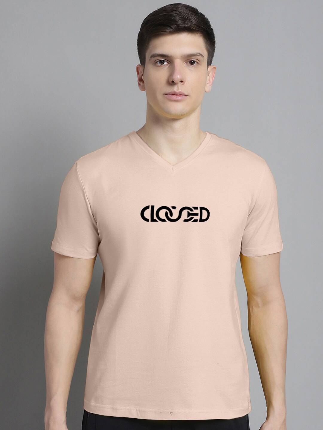 

FBAR Typography Printed Cotton Slim Fit T-shirt, Coral