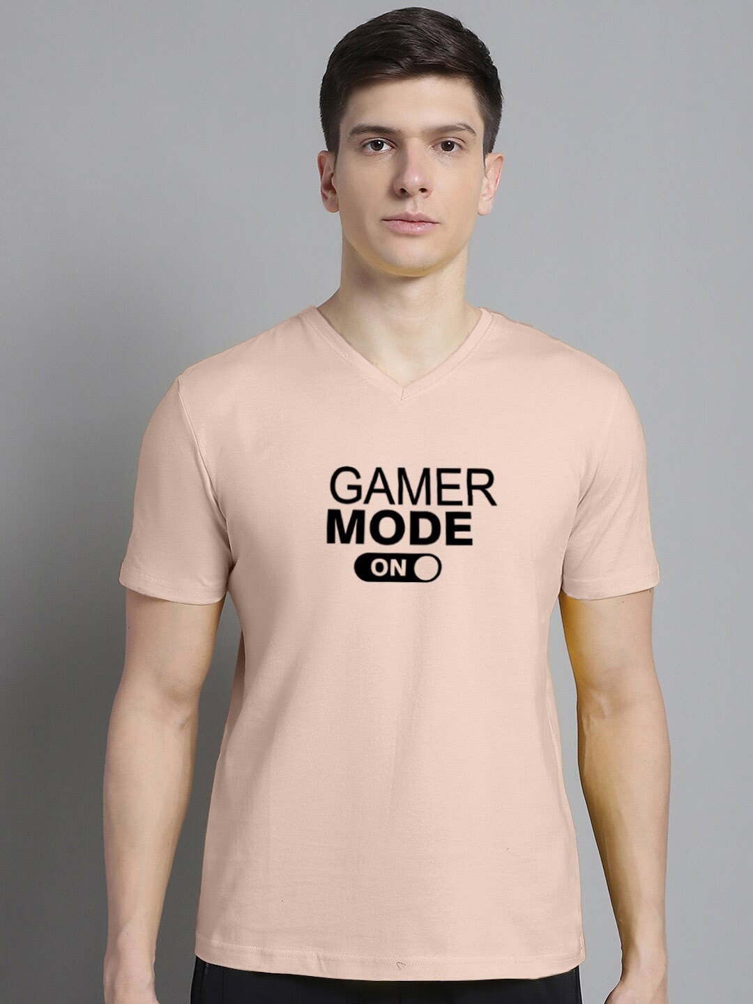 

FBAR Typography Printed Cotton Slim Fit T-shirt, Coral