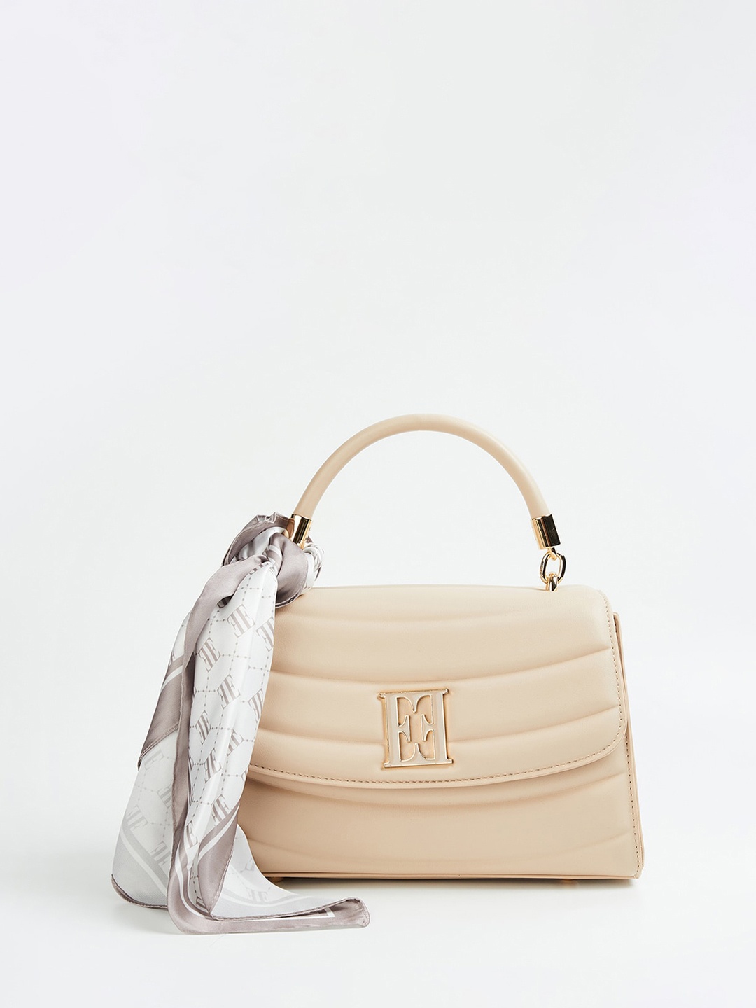 

ELLE Structured Handheld Bag, Cream