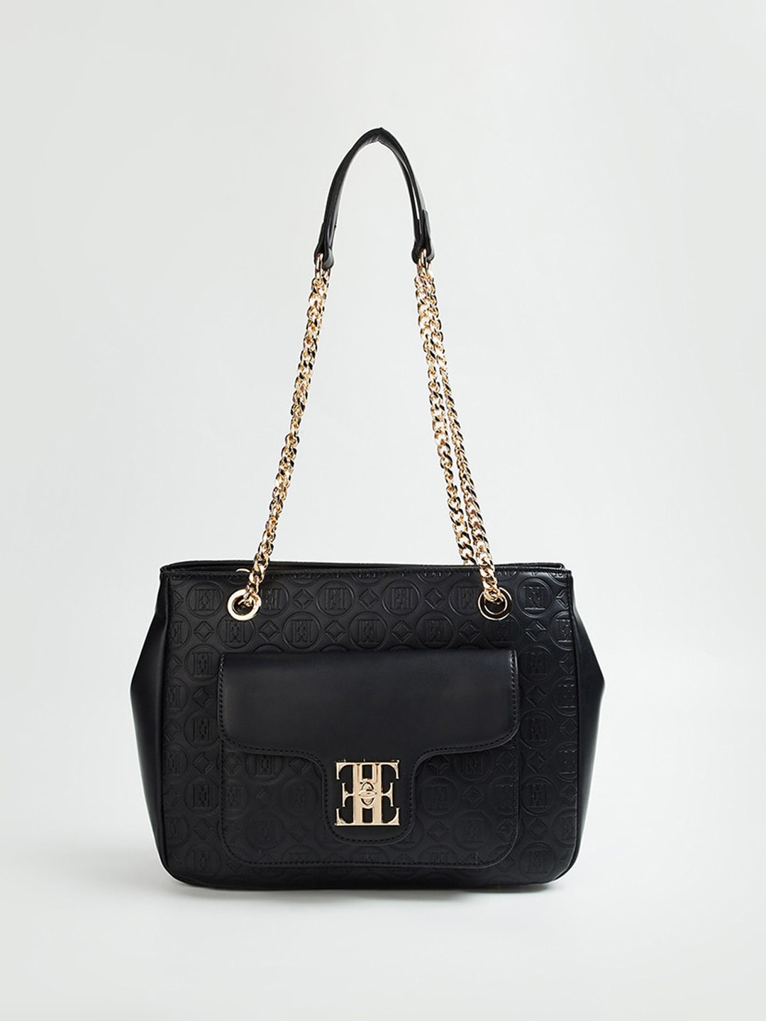 

ELLE Swagger Quilted Shoulder Bag, Black
