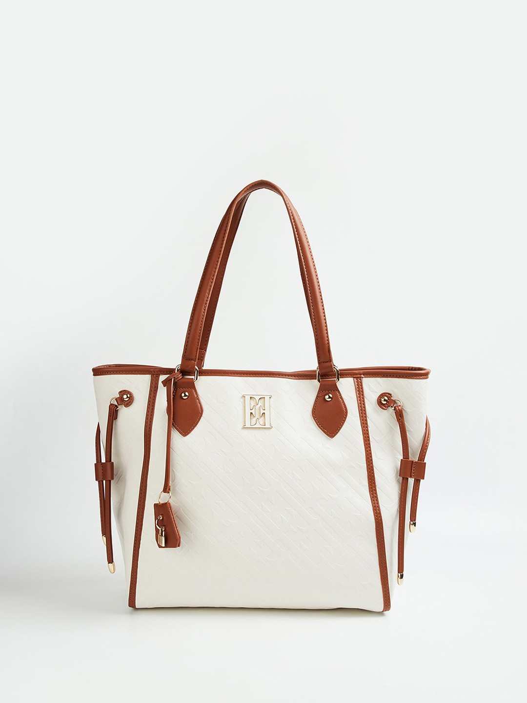 

ELLE Structured Handheld Bag, Beige