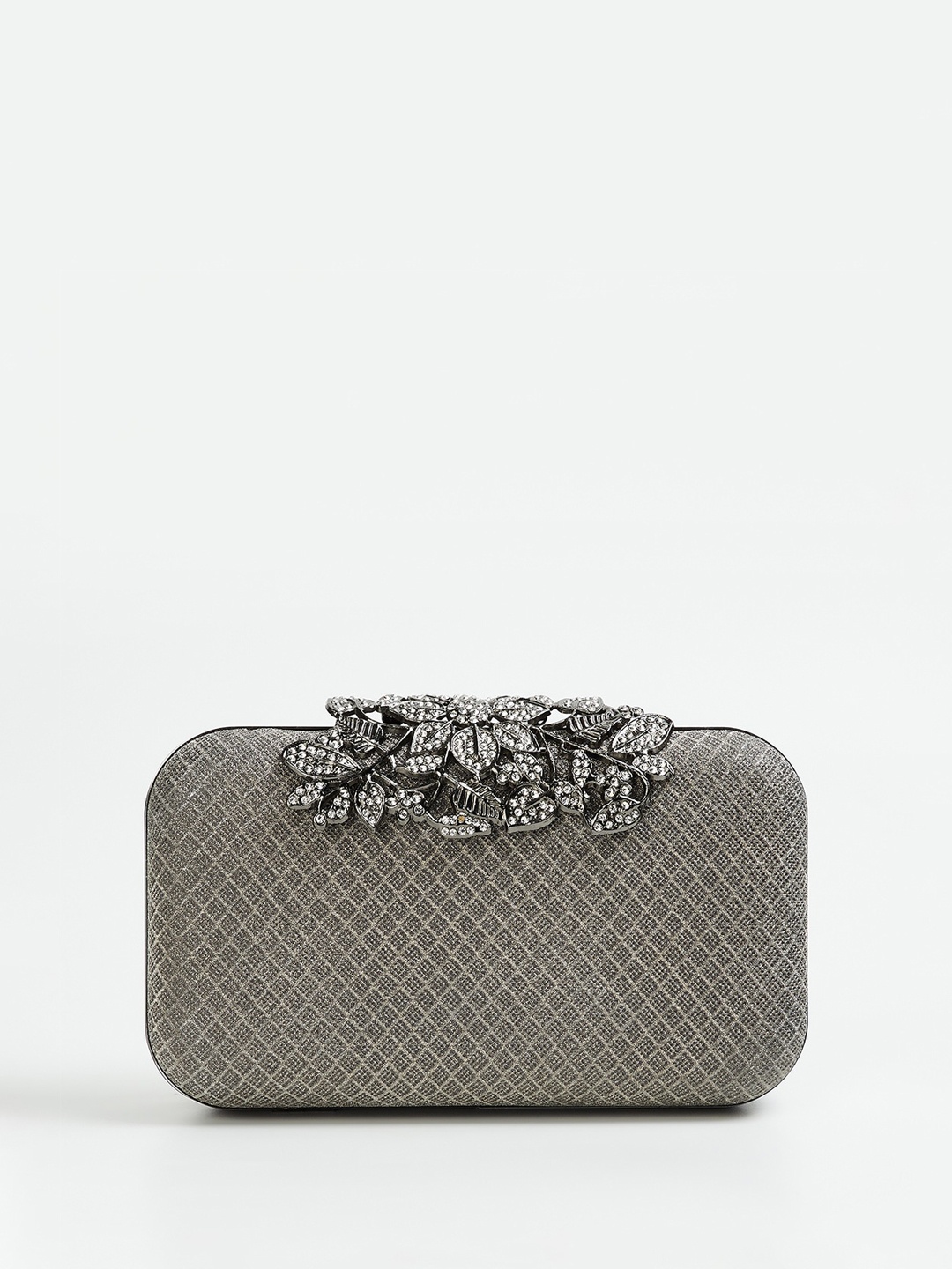 

CODE by Lifestyle Textured Structured Box Clutches, Grey