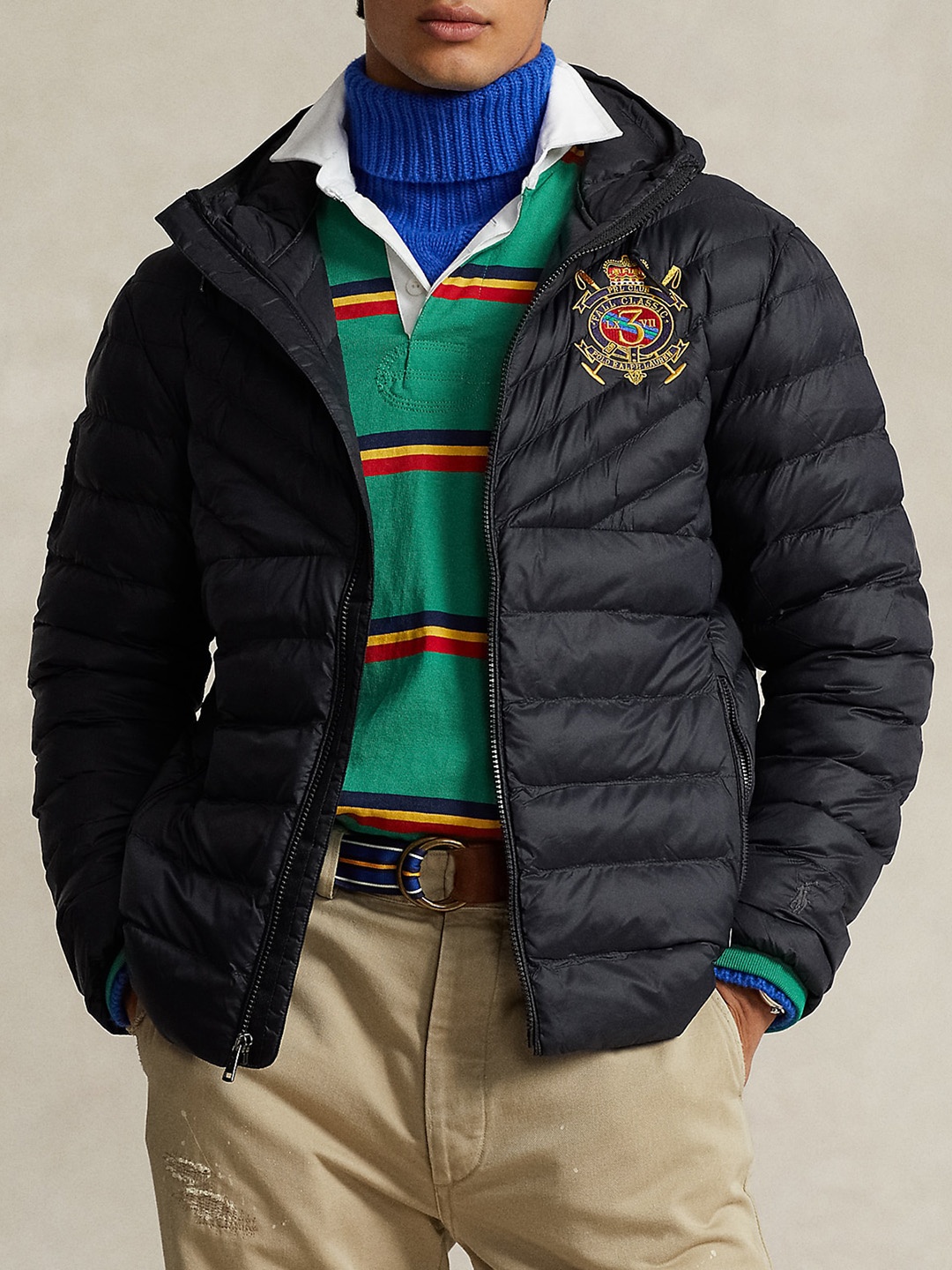 

Polo Ralph Lauren Water-Repellent Hooded Puffer Jacket, Black
