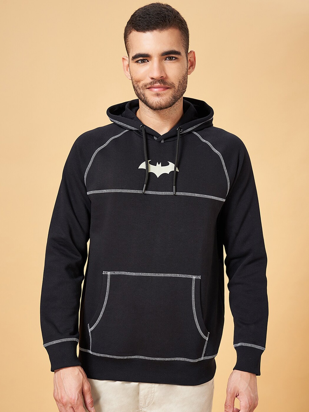 

Urban Ranger by pantaloons Hood Cotton Pullover, Black