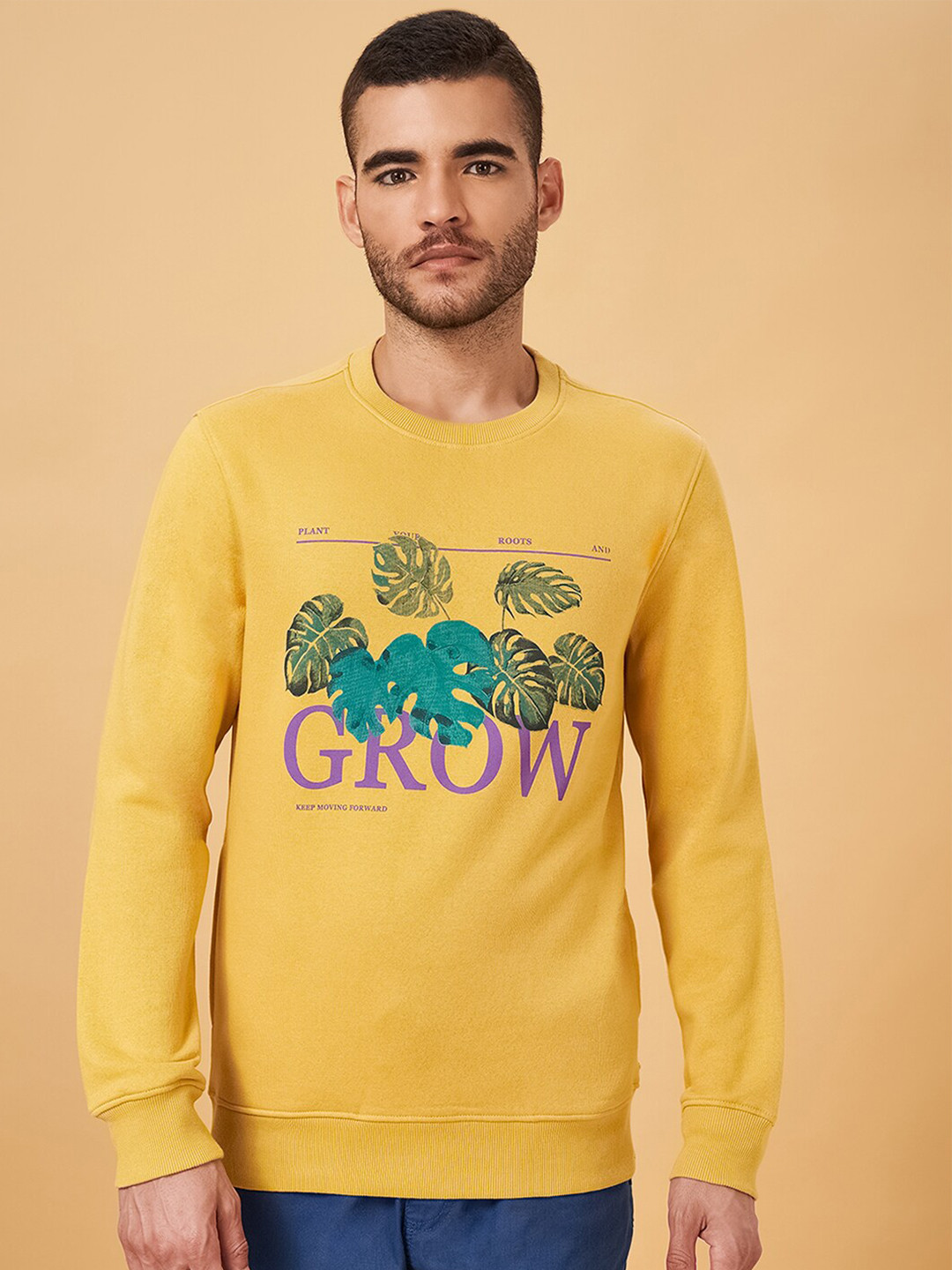 

Urban Ranger by pantaloons Typography Printed Pullover Sweatshirt, Mustard