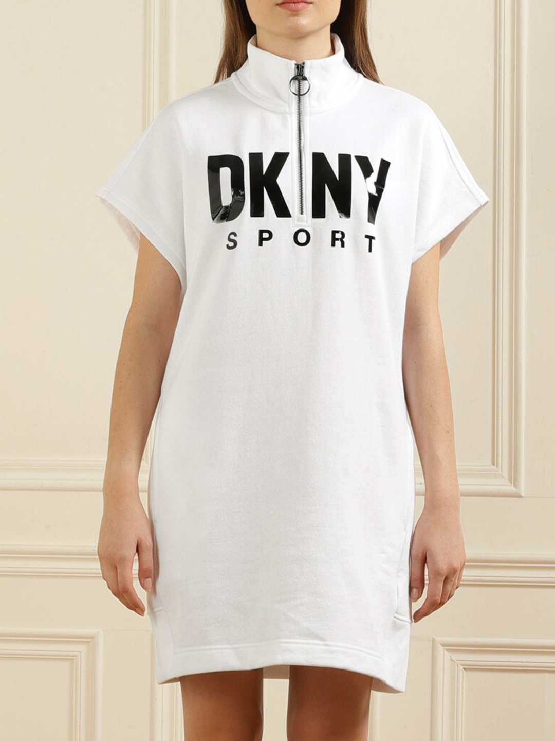 

DKNY Typography Printed T-shirt Dress, White