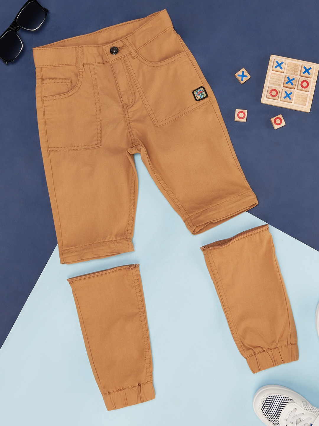 

Pantaloons Junior Boys Mid-Rise Flat Front Regular Fit Joggers, Beige