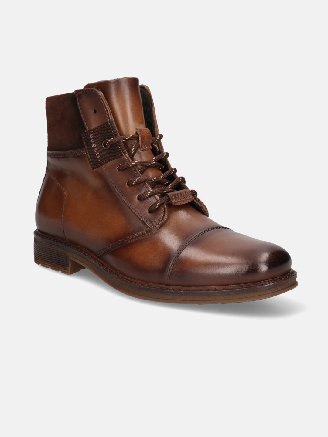 

Bugatti Men Mirato Mid Top Leather Regular Boots, Brown
