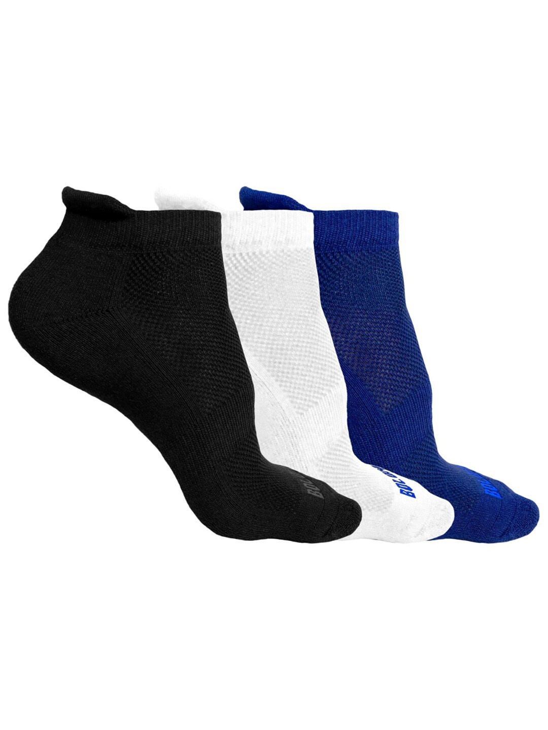 

BOLDFIT Unisex Pack Of 3 Ankle-Length Socks, Blue