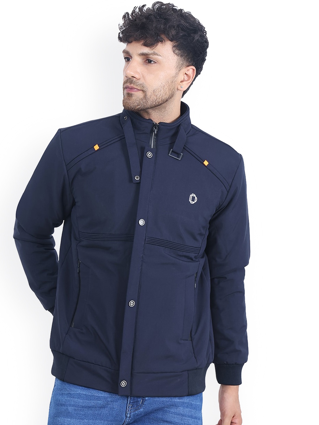 

Dollar Socks Lightweight Mock Collar Padded Jacket, Navy blue