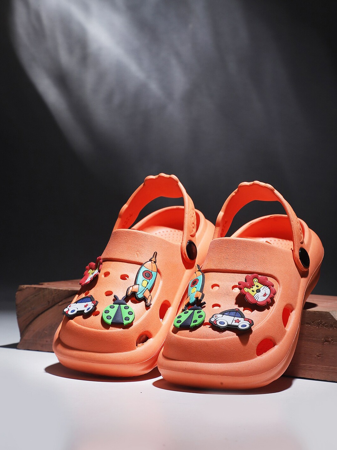 

Liberty Kids Alex Applique Embellished Clogs, Orange