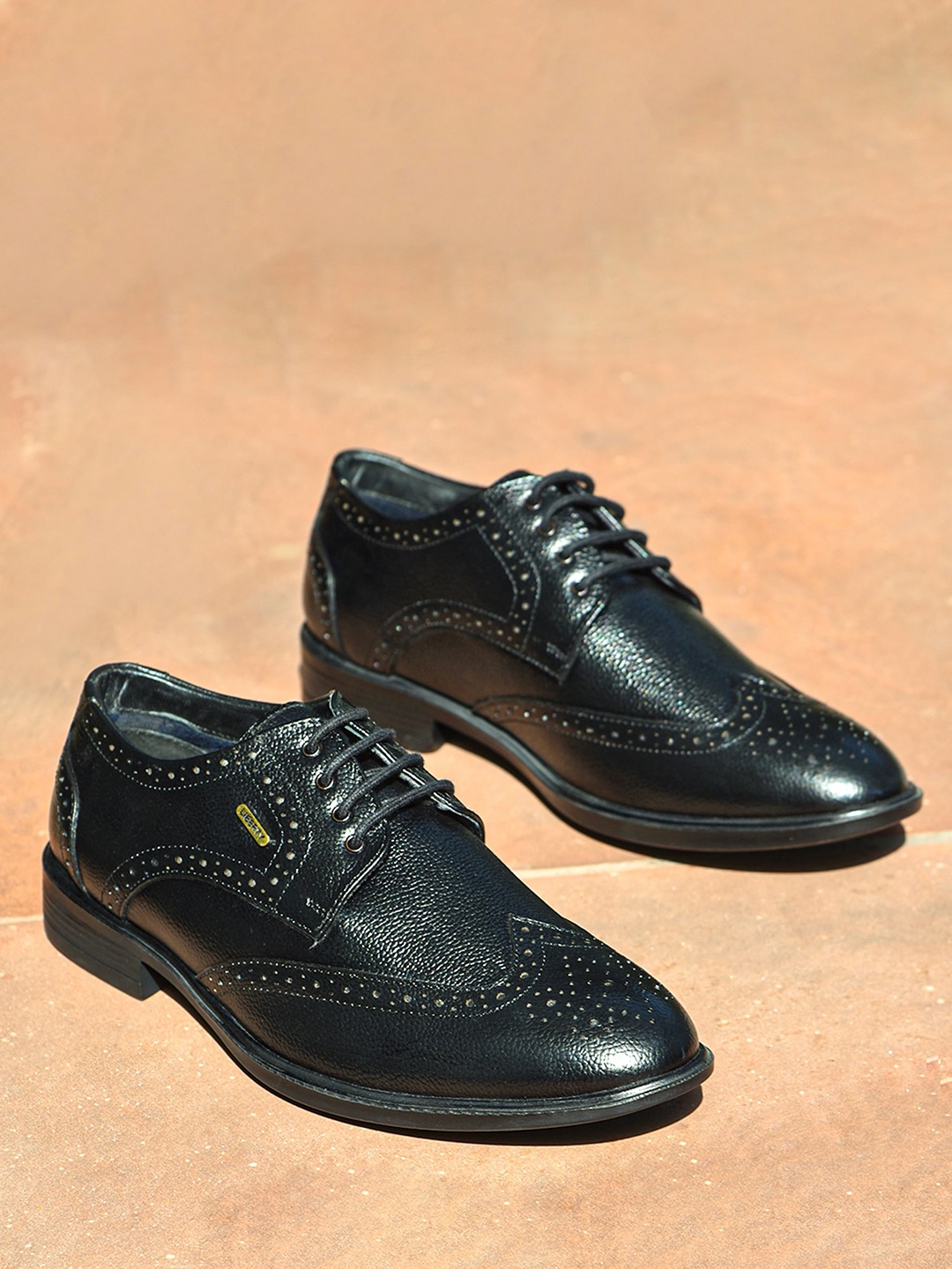 

Liberty Men Textured Formal Brogues, Black