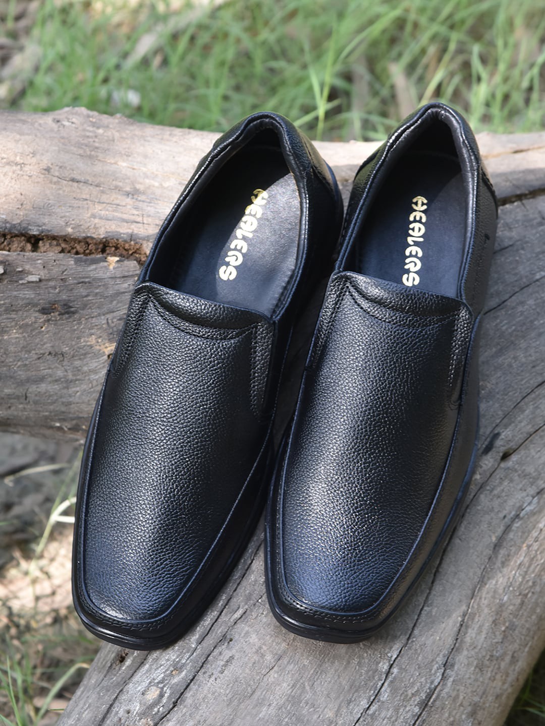 

Liberty Men Leather Formal Slip-On Shoes, Black