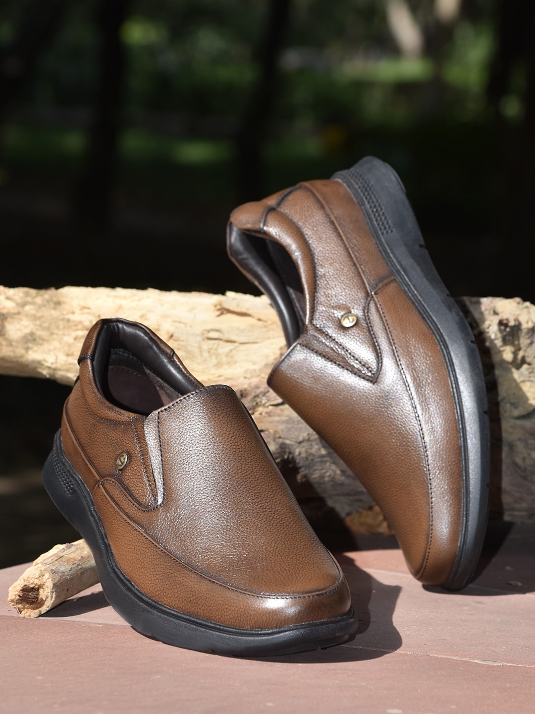 

Liberty Men Leather Formal Slip-On Shoes, Tan