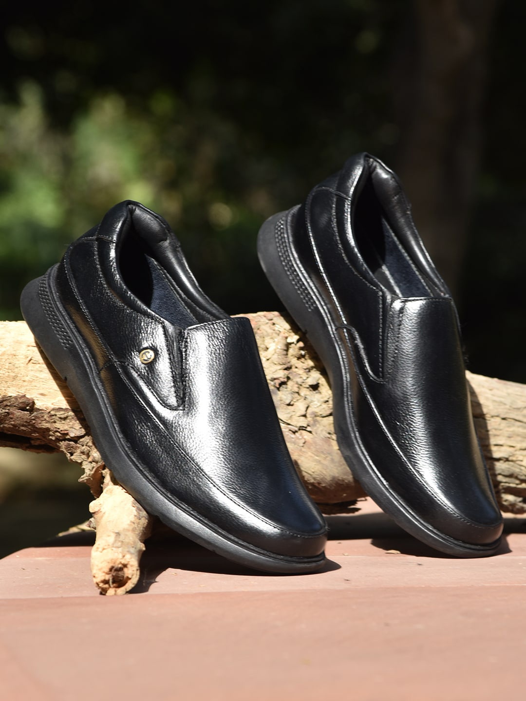 

Liberty Men Leather Formal Slip-On Shoes, Black