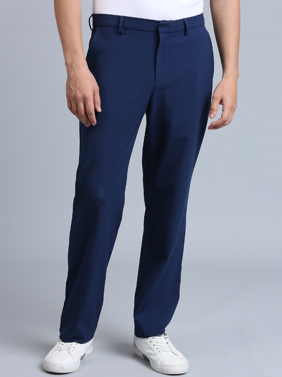 

ONEMILE Men Loose Fit Parallel Trousers, Blue