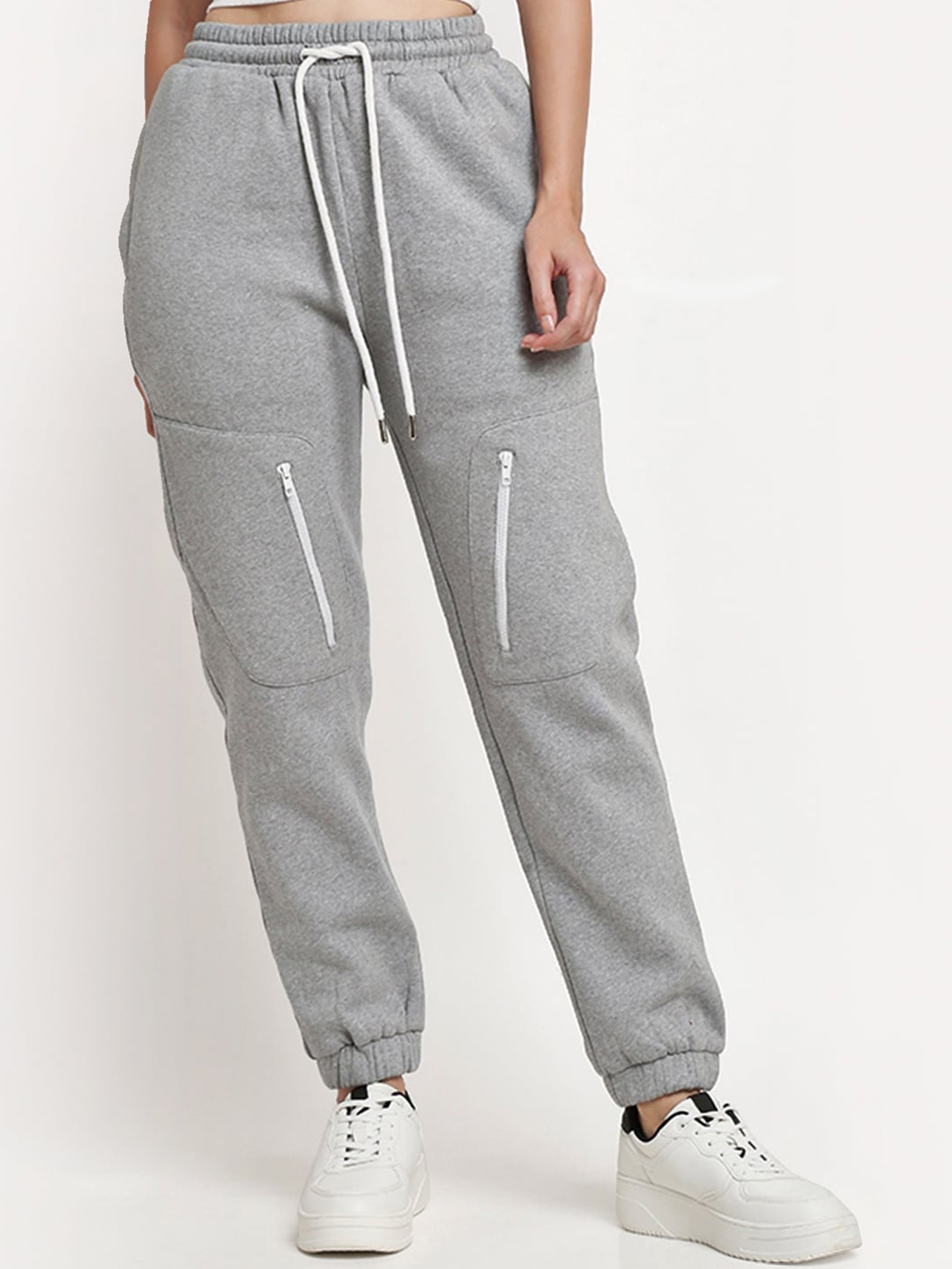 

EVERDION Slim-Fit Cargo Joggers, Grey melange