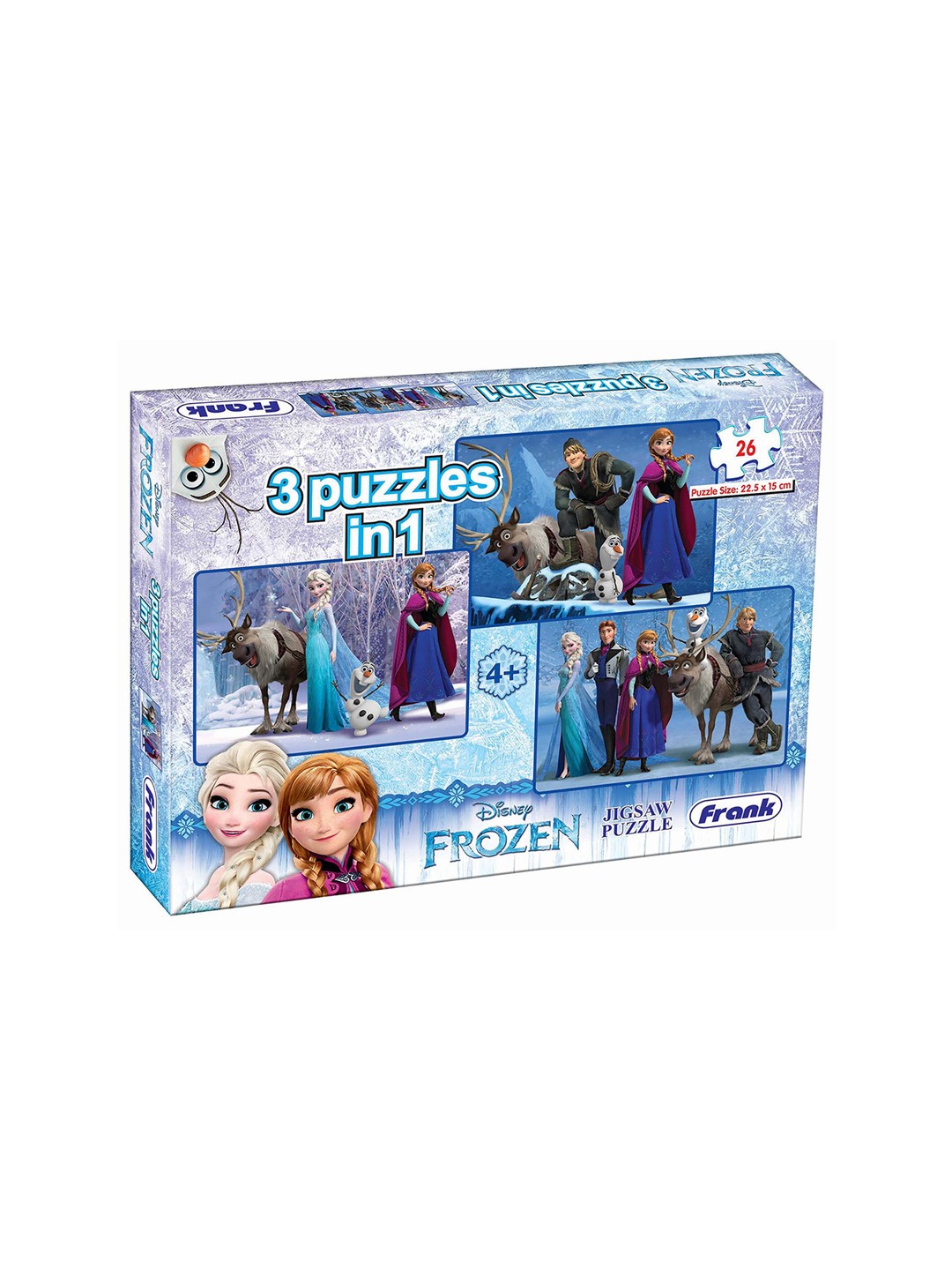 

Disney Kids 3 In 1 Frozen Jigsaw Puzzle, Purple