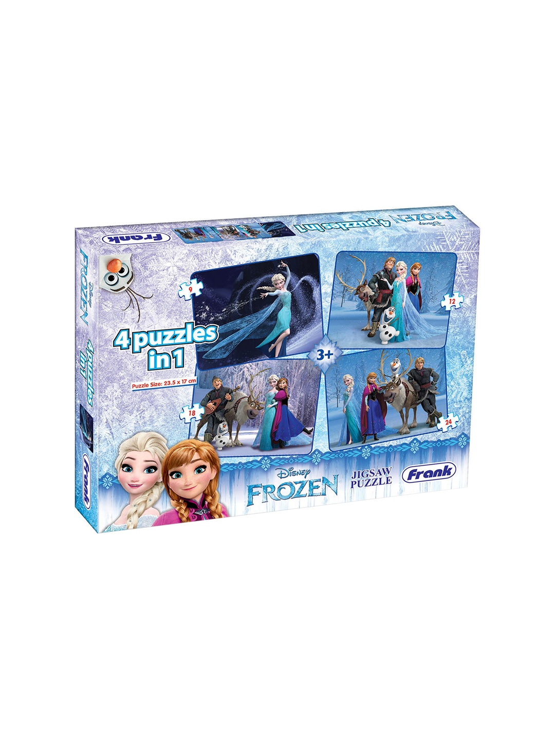

Disney Kids Frozen 4 in 1 Jigsaw Puzzle Learning & Development Toys, Blue