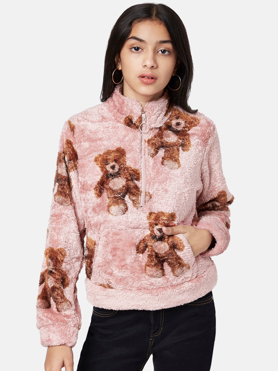 

Coolsters by Pantaloons Girls Pink Printed Sweatshirt