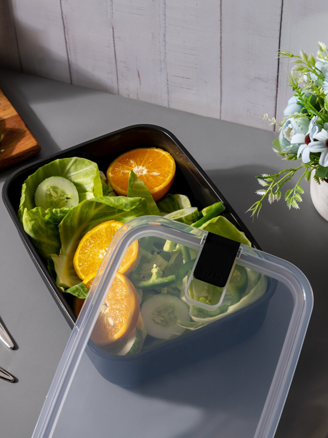 

Mepal EasyClip Black Rectangular Food Storage Box - 2.25 L