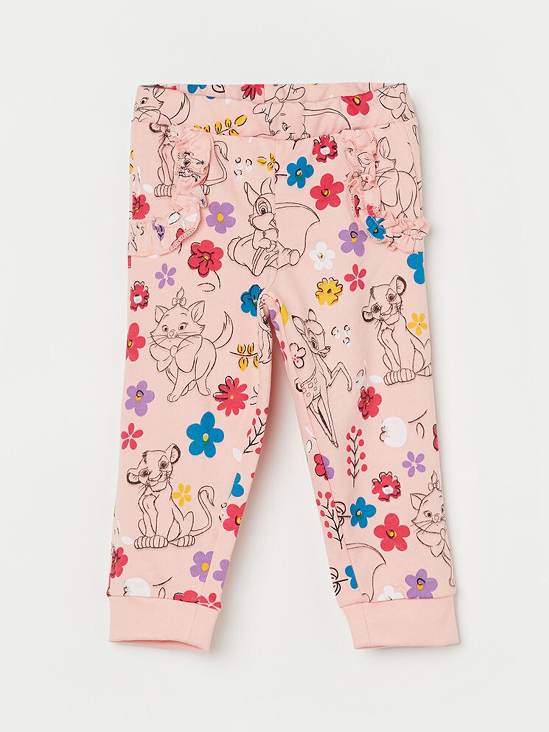 

Juniors by Lifestyle Girls Printed Pure Cotton Joggers, Peach