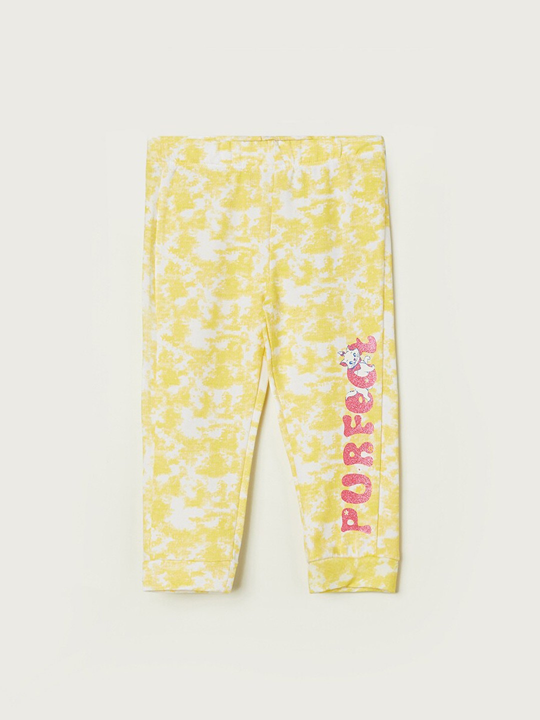 

Juniors by Lifestyle Girls Printed Pure Cotton Joggers, Yellow