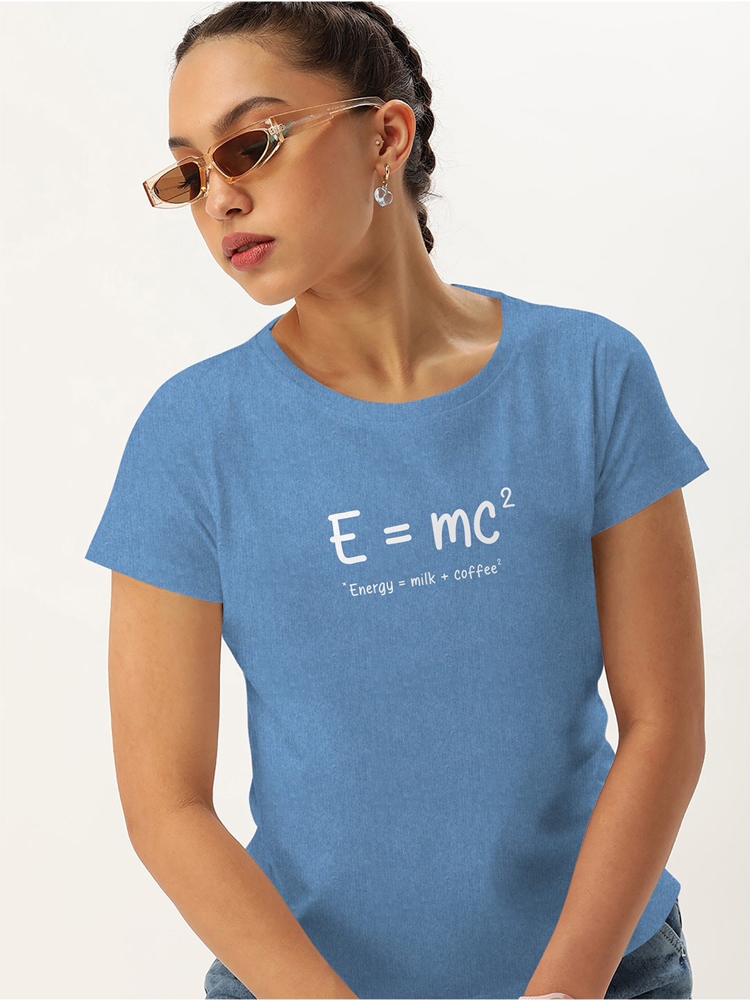 

Harvard Blue Typography Printed Round Neck Casual T-shirt
