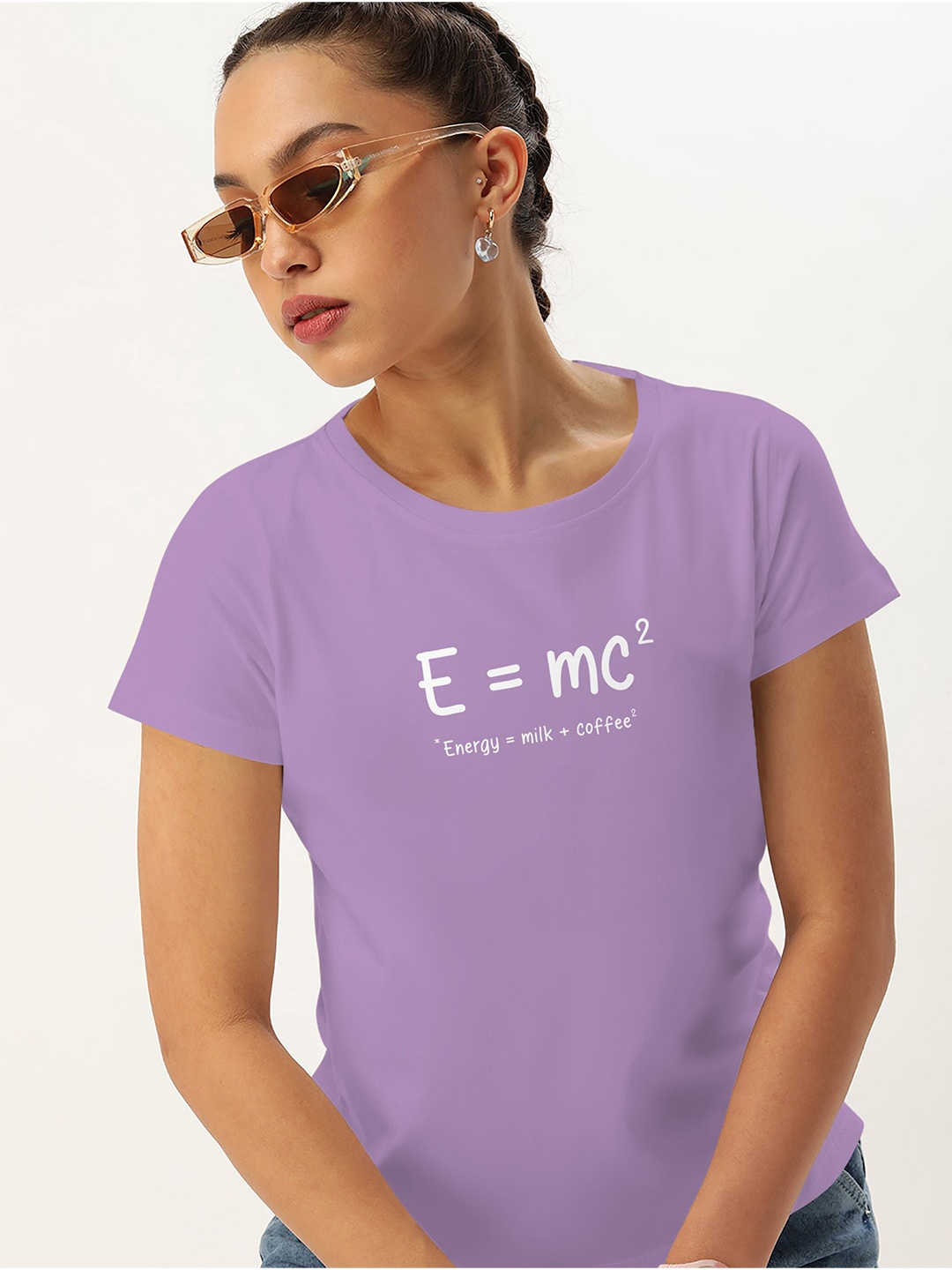 

Harvard Lavender Typography Printed Pure Cotton Casual T-shirt