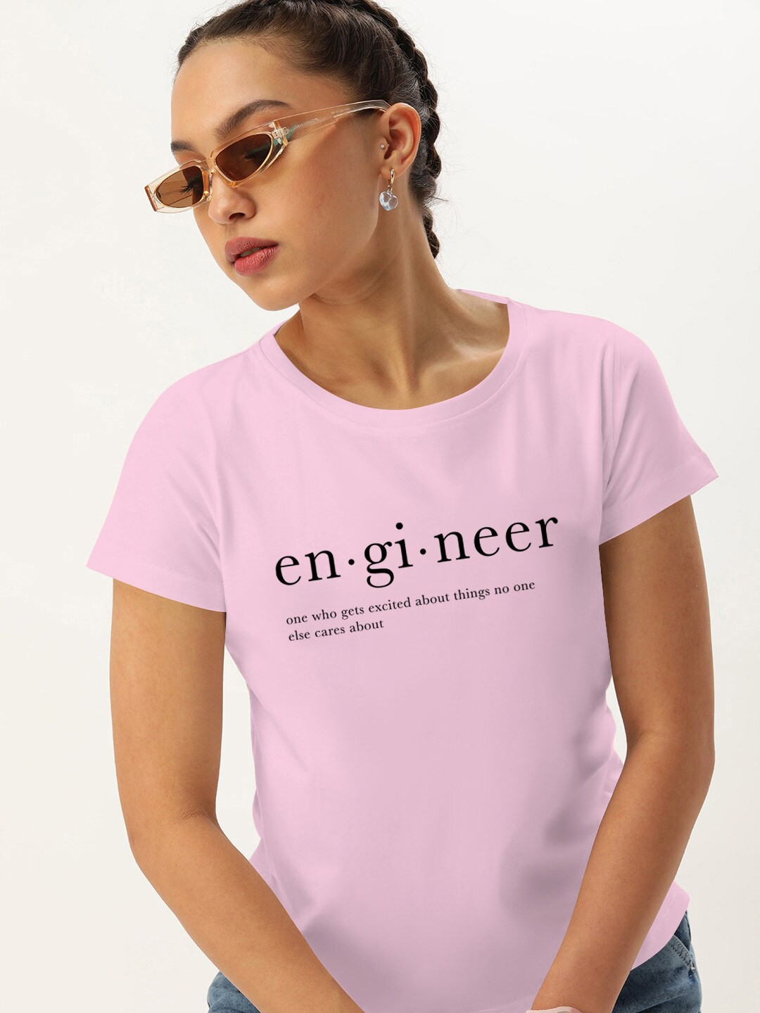 

Harvard Pink Typography Printed Pure Cotton Casual T-shirt