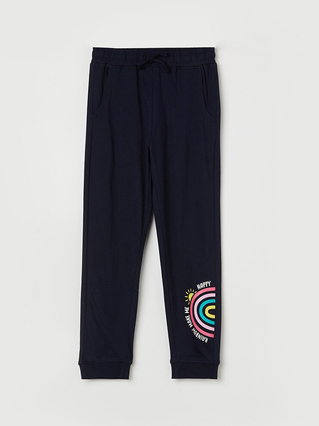 

Fame Forever by Lifestyle Girls Printed Pure Cotton Joggers, Blue