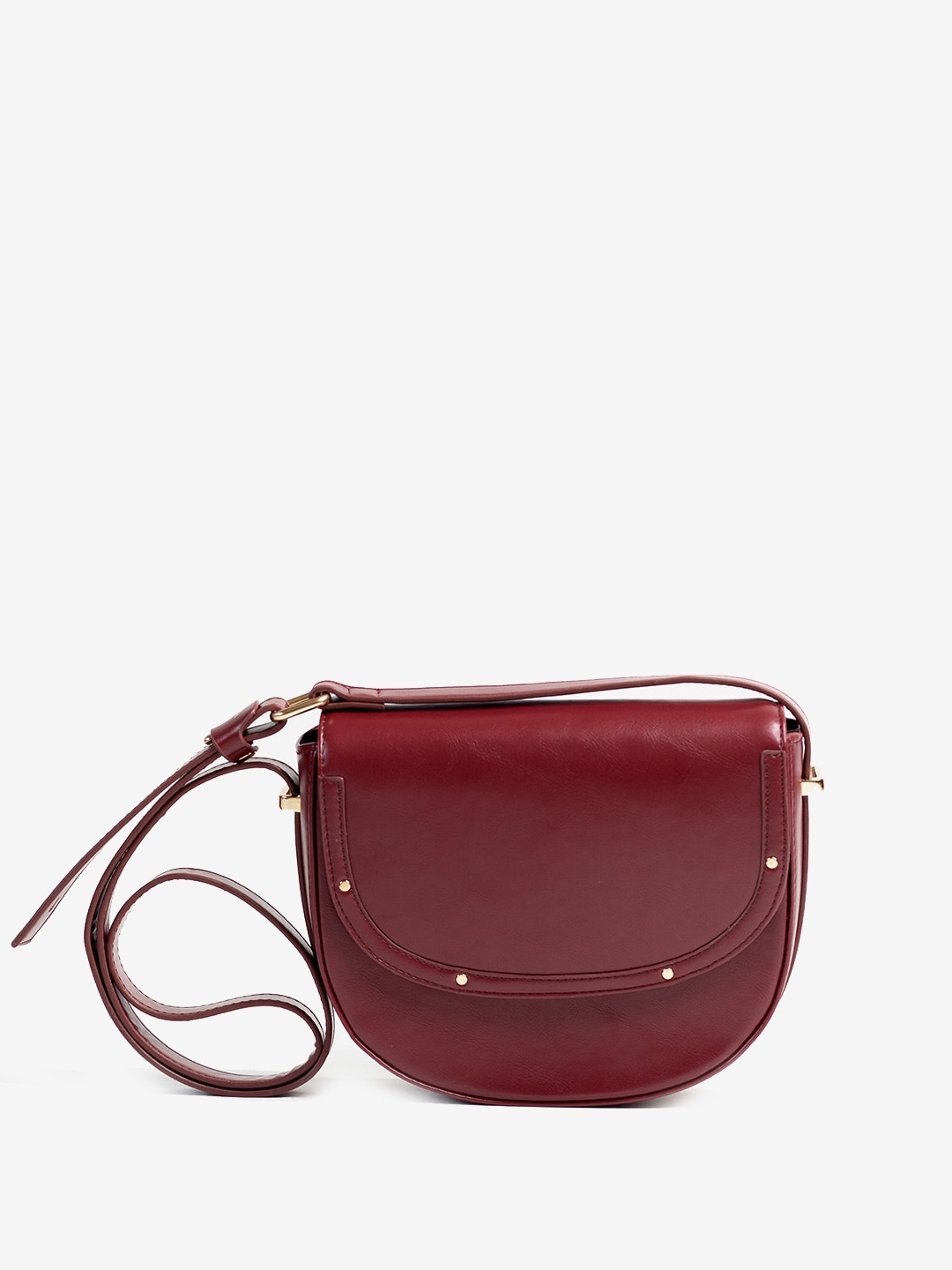 

THE MESSY CORNER Half Moon Sling Bag, Maroon