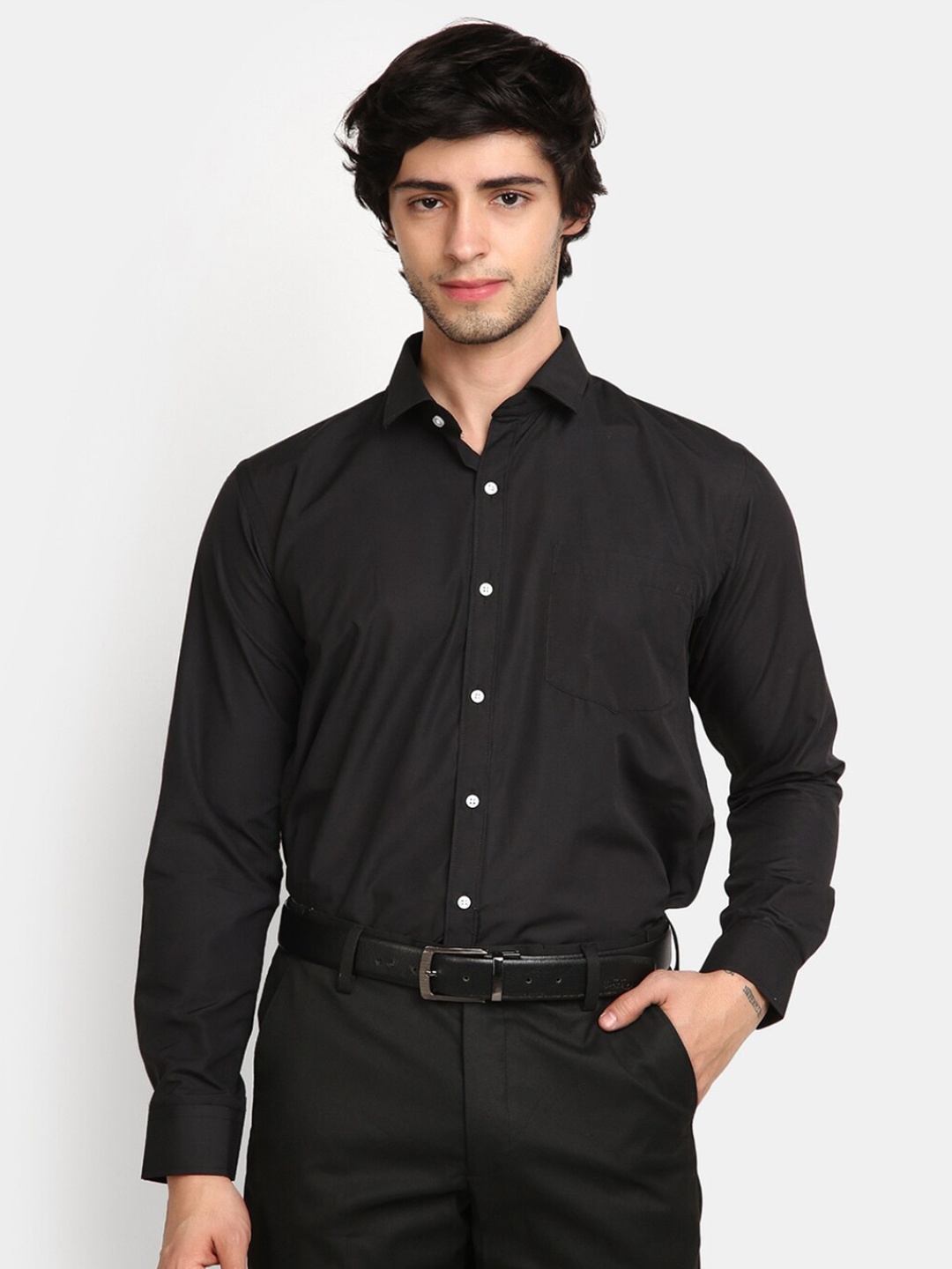 

V-Mart Men Black Opaque Formal Shirt