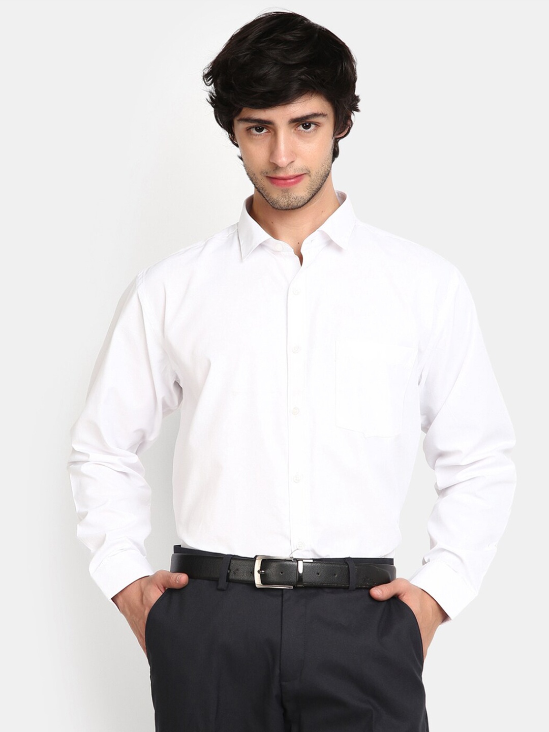 

V-Mart Men White Opaque Formal Shirt
