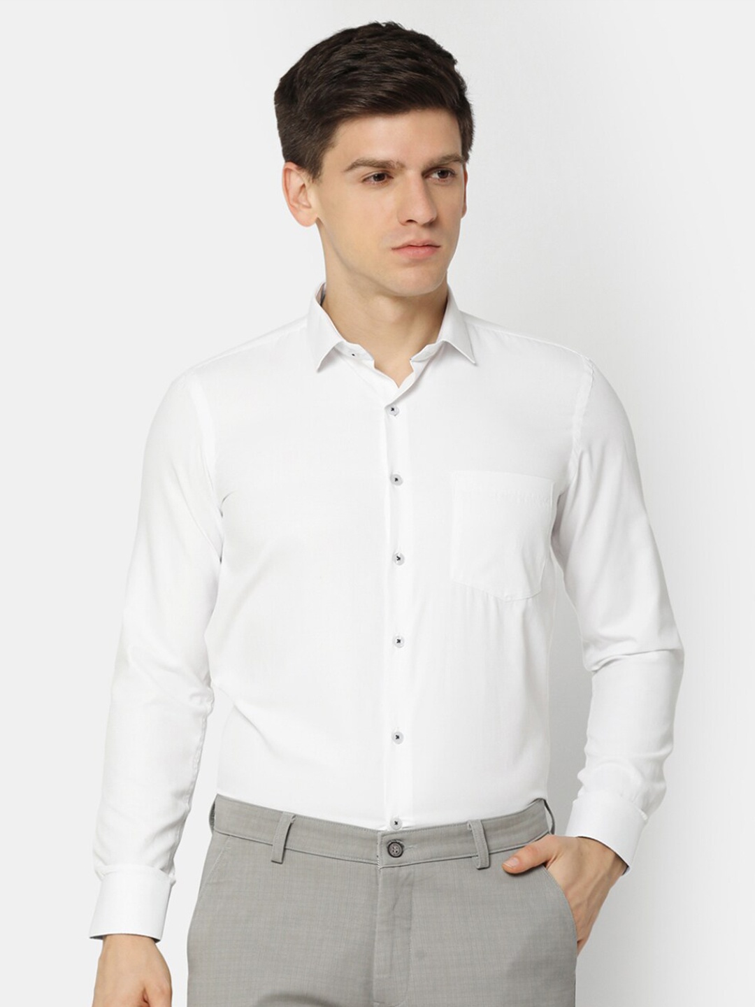 

J White by Vmart Spread Collar Cotton Formal Shirt