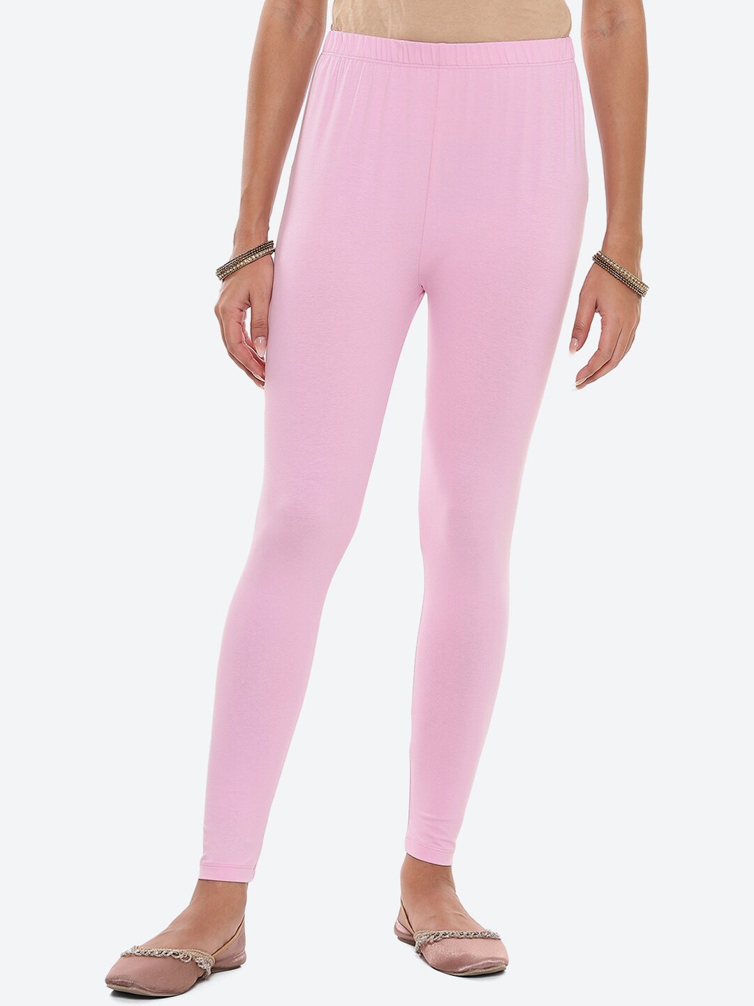 

2Bme Cotton Churidar Leggings, Pink