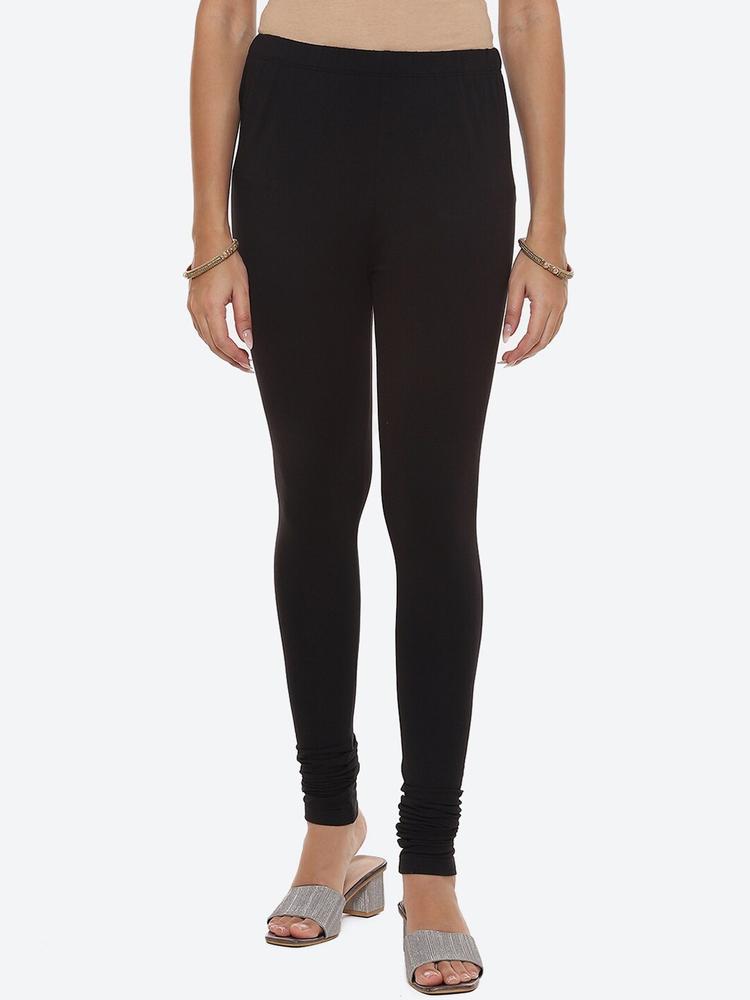 

2Bme Cotton Churidar Leggings, Black