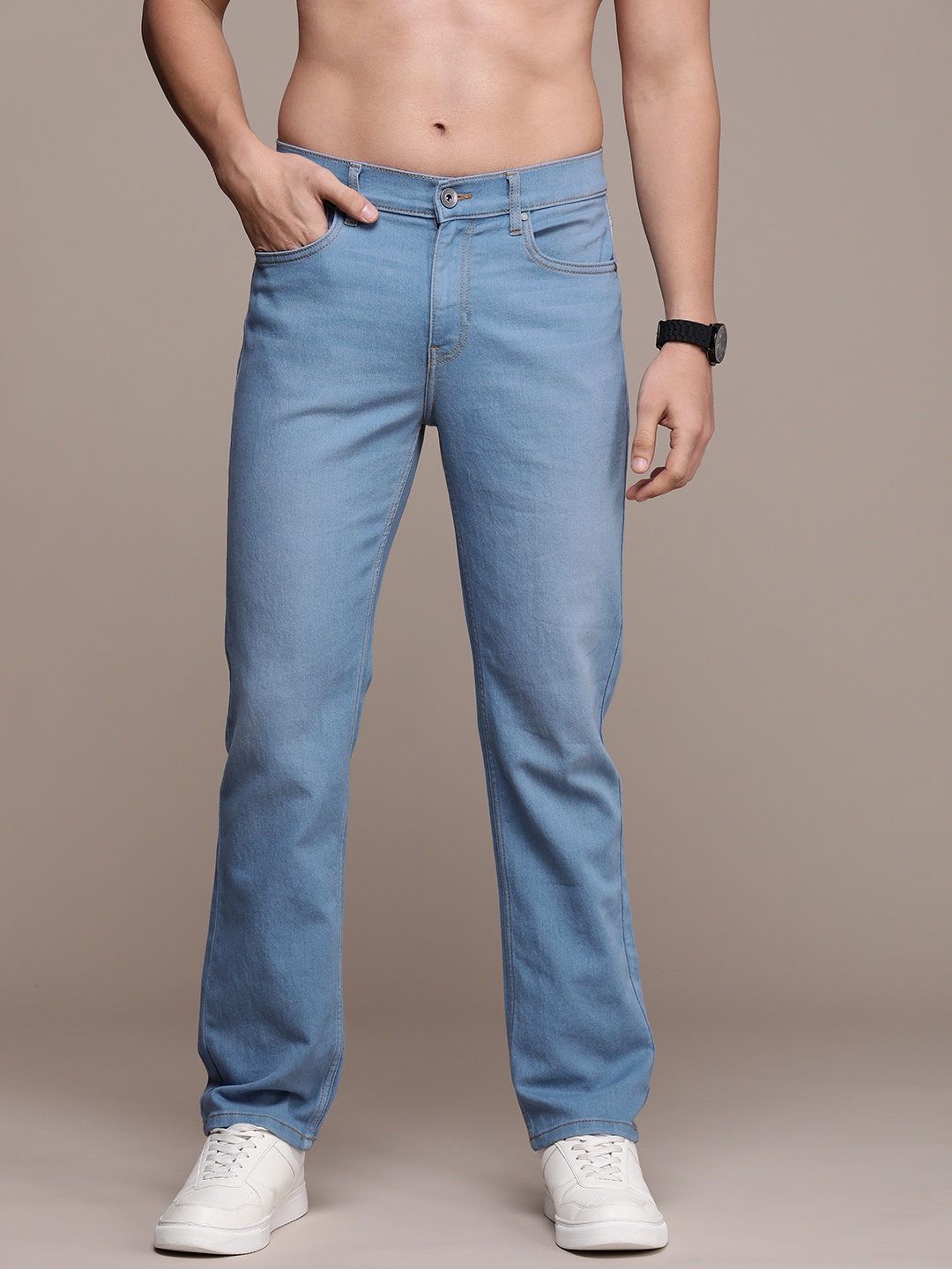 

Roadster Men Regular Fit Stretchable Jeans, Blue