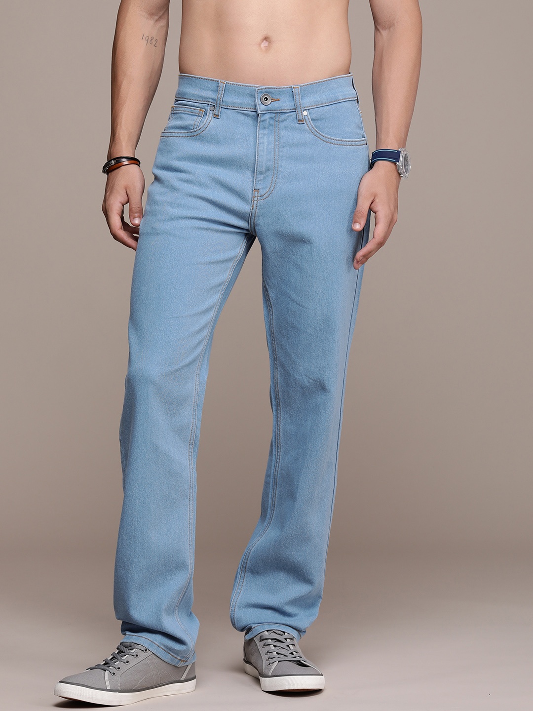 

Roadster Men Regular Fit Stretchable Jeans, Blue