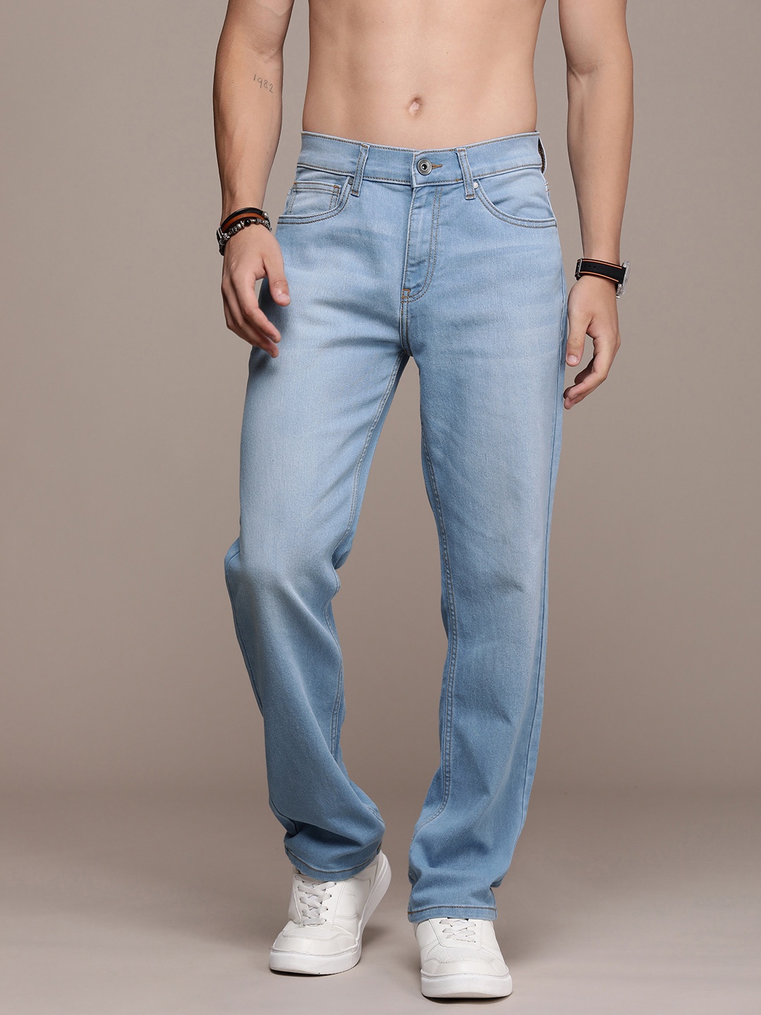 

Roadster Men Regular Fit Stretchable Jeans, Blue