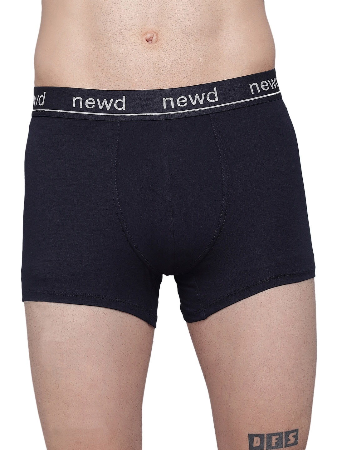 

NEWD Solid Mid-Rise Trunks NTS2, Navy blue