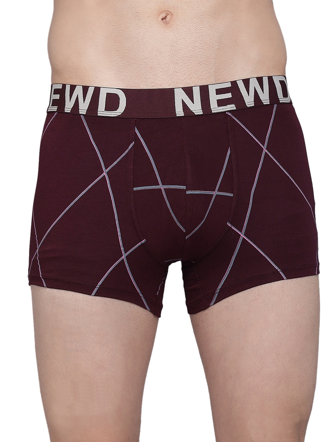 

NEWD Striped Mid-rise Trunk NTP7, Maroon