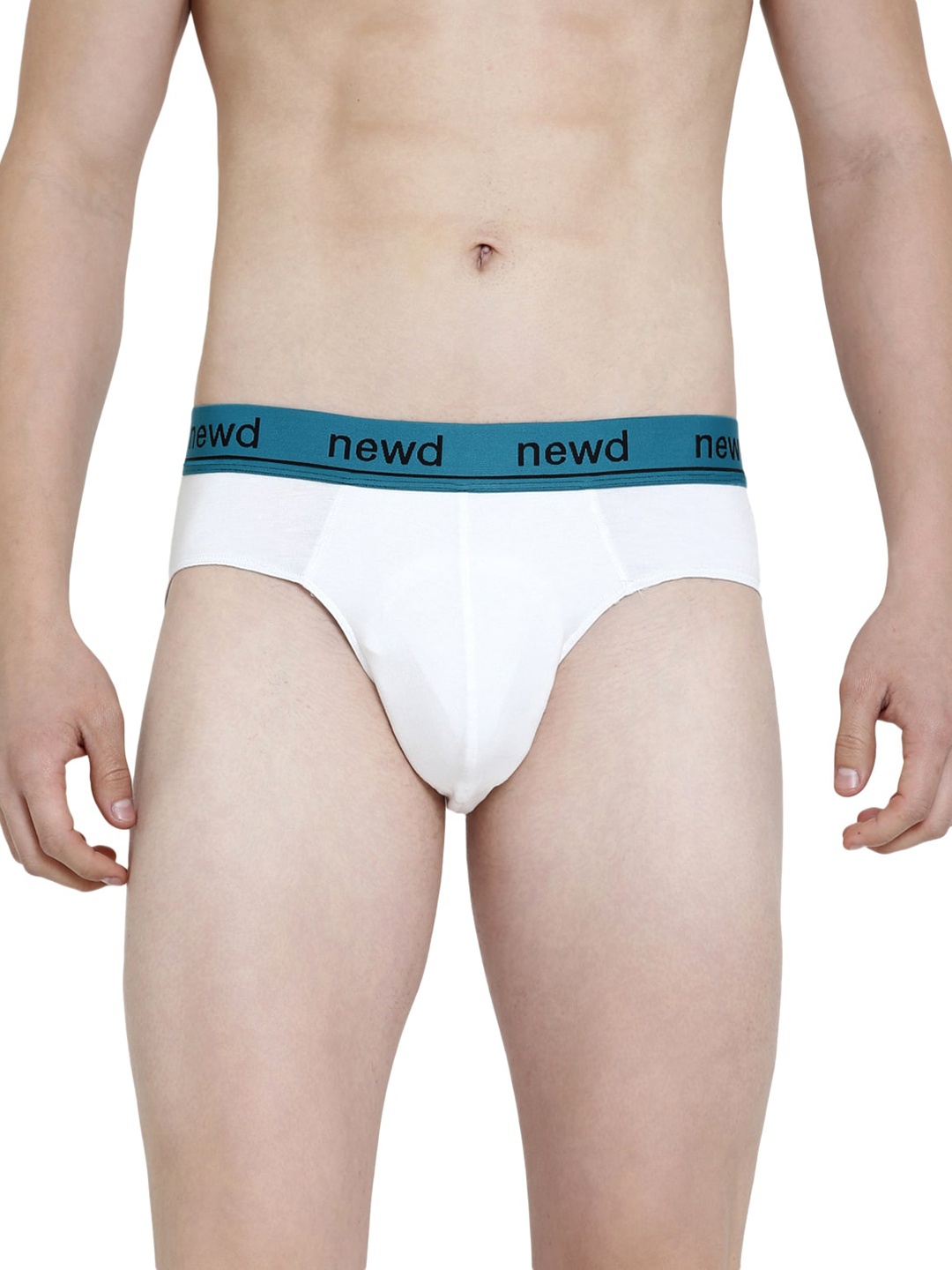 

NEWD Logo Band Printed Mid Rise Briefs NBS4-WHITE-S
