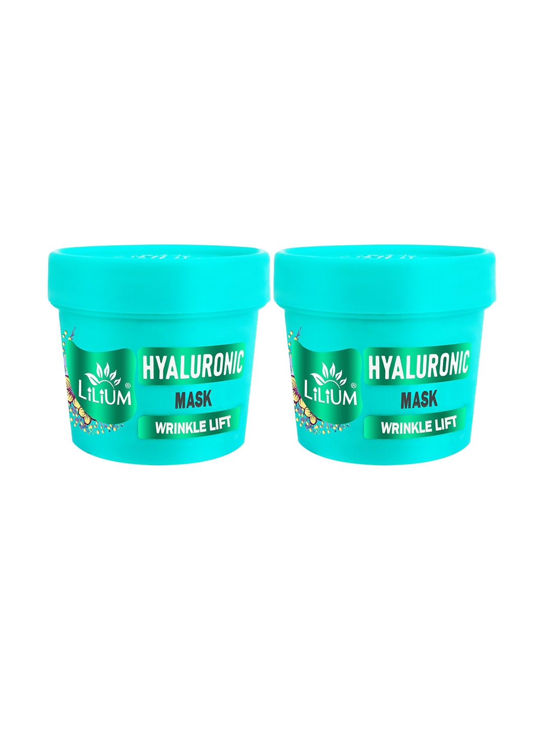 

Lilium Set Of 2 Hyaluronic Face Mask For Wrinkle Lift Nourishing Extra Glow - 100g Each, Blue